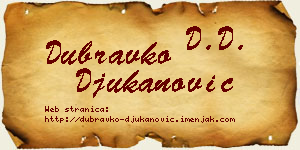 Dubravko Đukanović vizit kartica
